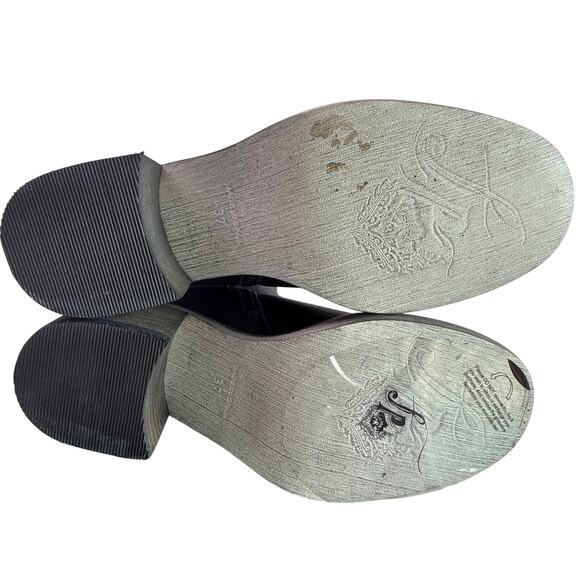 Free People Essential Tall Slouch Boot Women's Size EU37 Black Leather Round Toe - Picture 9 of 13